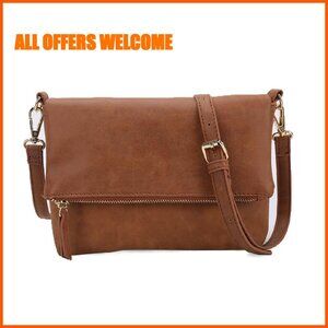 Vegan Leather Crossbody Bag with Adjustable Strap, Perfect for Daily Use